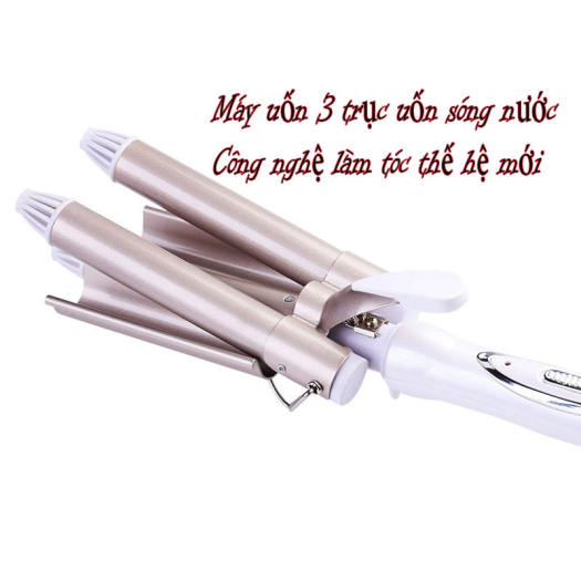Máy uốn tóc 3 trục, máy uốn sóng nước dụng cụ làm tóc thế hệ mới, điều chỉnh được nhiệt độ,làm nóng nhanh dễ sử dụng