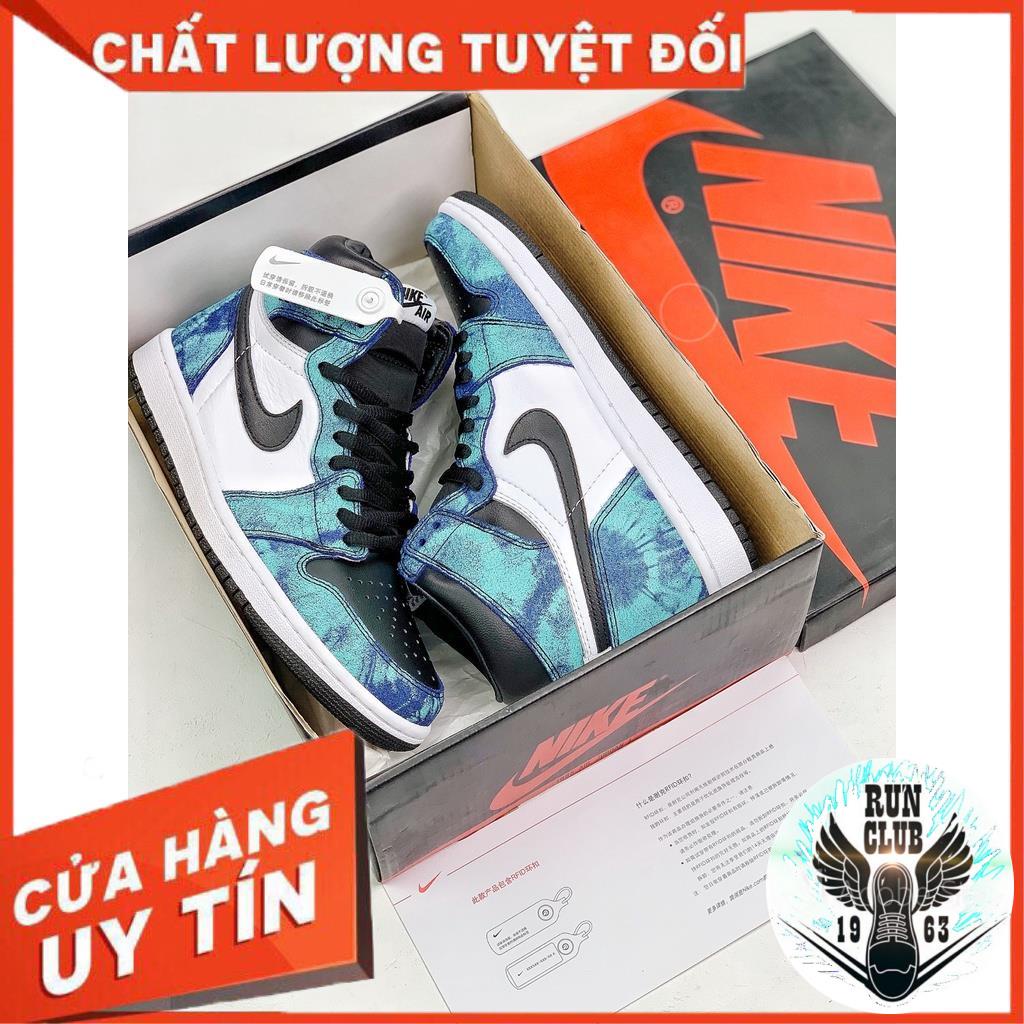 [VIDEO ẢNH THẬT+HỘP BẢO VỆ+FREESHIP] giầy thể thao Jordan 1 cổ cao xanh trắng thời trang