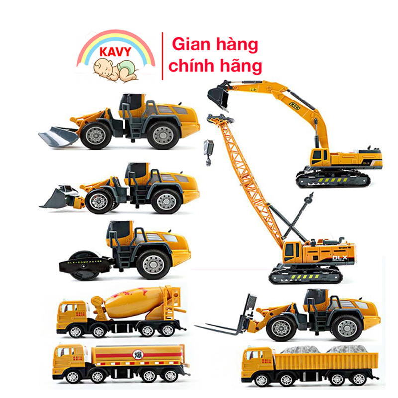 Tuyển tập xe đồ chơi mô hình công trình xây dựng cho bé nhựa an toàn phát triển kĩ năng tư duy nhận diện đồ vật xung quanh