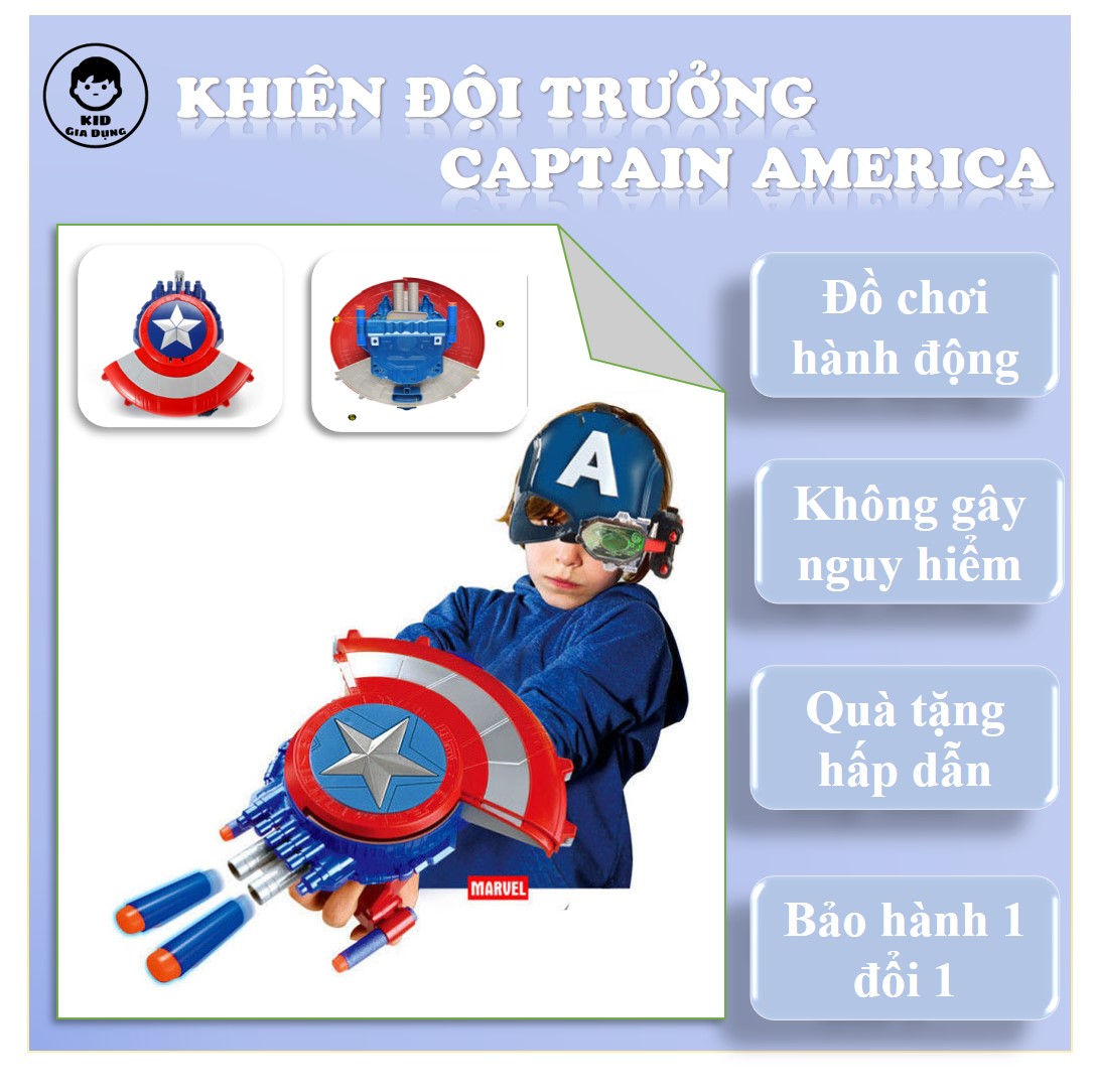 [FREESHIP+TẶNG QUÀ 29K] Bộ Khiên Đồ Chơi Captai America Infinity War Khiên  Đội Trưởng Mỹ Khiên Captain Bắn Đạn Thạch An Toàn
