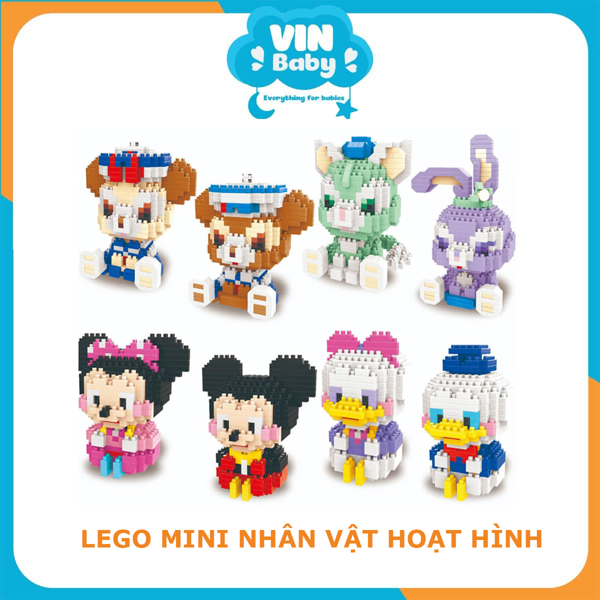 Lego Mini nhân vật hoạt hình - Lego mini cho bé, lắp ráp hình con vật  VinBaby
