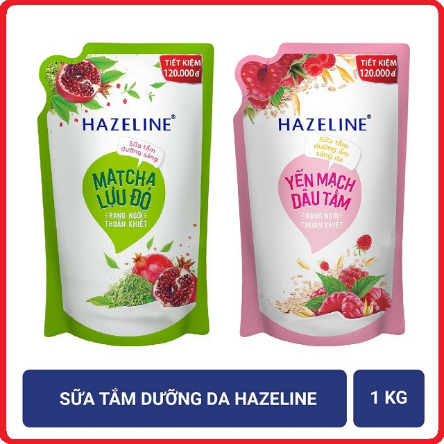 Sữa tắm dưỡng da hazeline túi 900gr