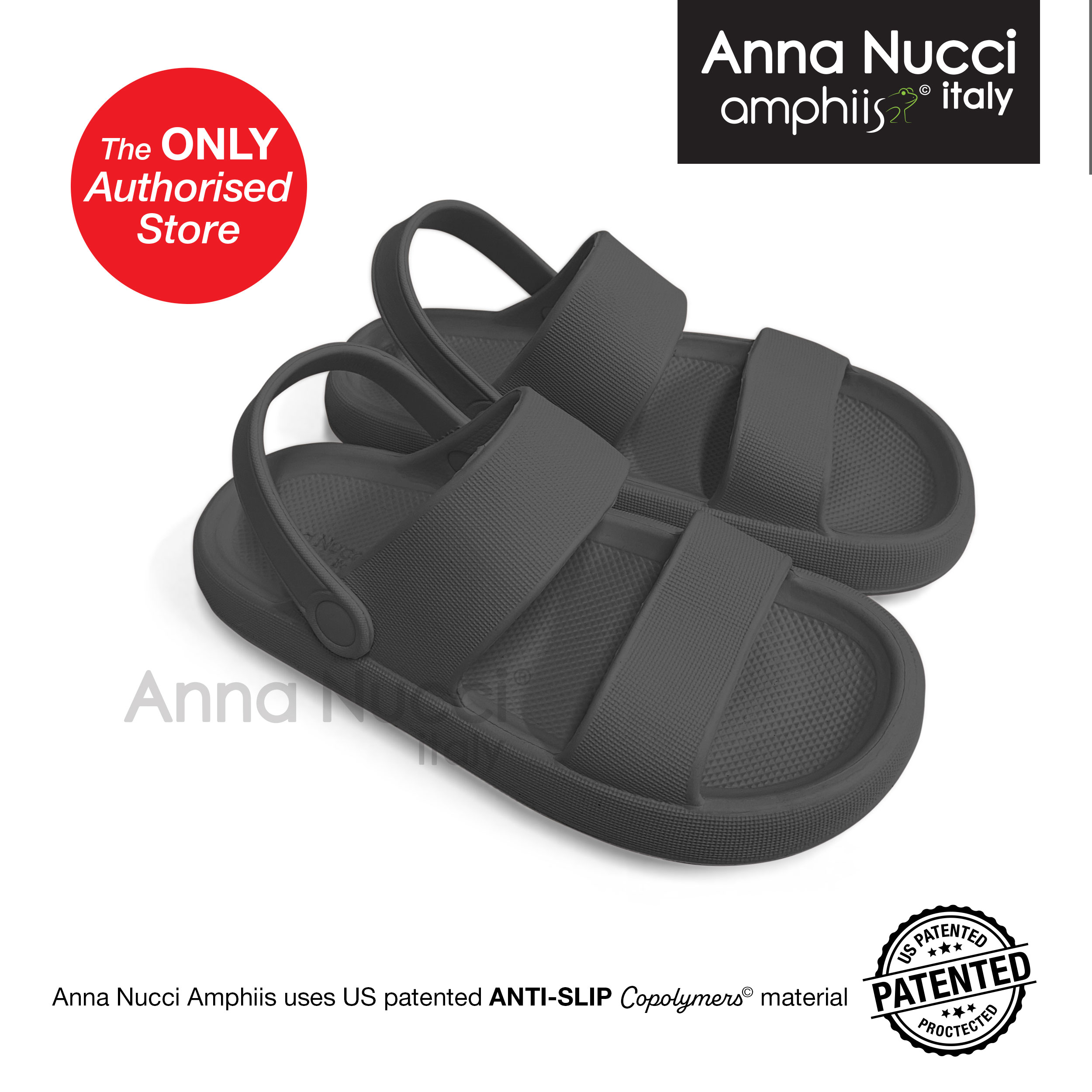 Anna Nucci Anti-Slip Waterproof Lightweight Eva Sandals Shock