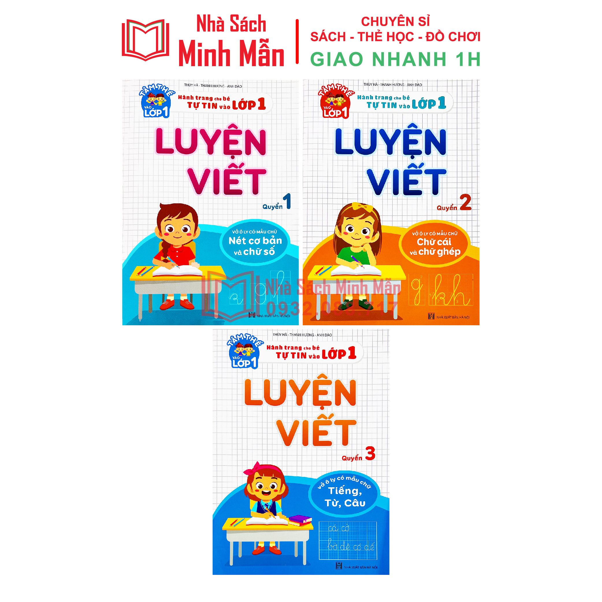 Combo 3 quyển luyện viết cho bé vào lớp 1