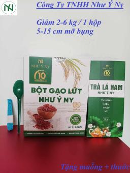 Combo bột gạo lứt và Trà lá nam Như Ý Ny giảm cân, giảm mỡ bụng siêu tốc an toàn và hiệu quả
