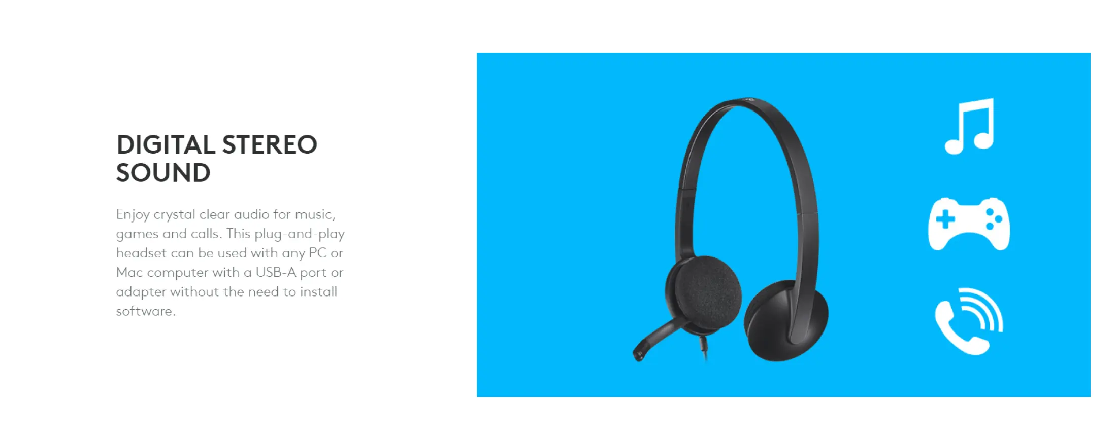 logitech h340 usb headset for pc and mac