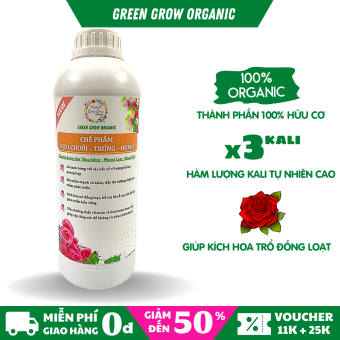 Dịch chuối trứng ủ HUMIC lên men phân bón kích rễ kích hoa cho hoa hồng và phong lan MS116 GREEN GROW