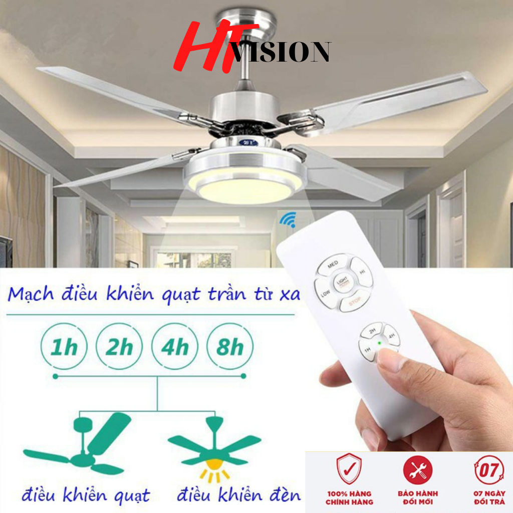 Bộ mạch quạt điều khiển quạt trần từ xa cho quạt 220v Điều khiển quạt trần