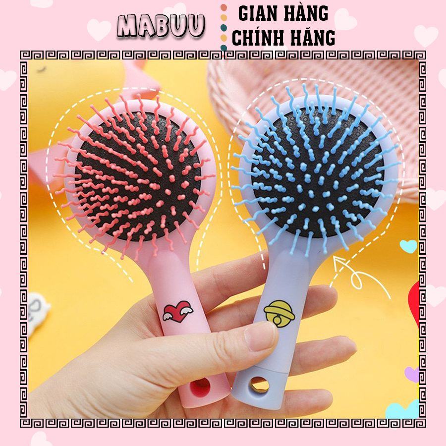 [HCM]Gương kèm lược 2in1 lược chải tóc massage da đầu kèm gương soi 3006