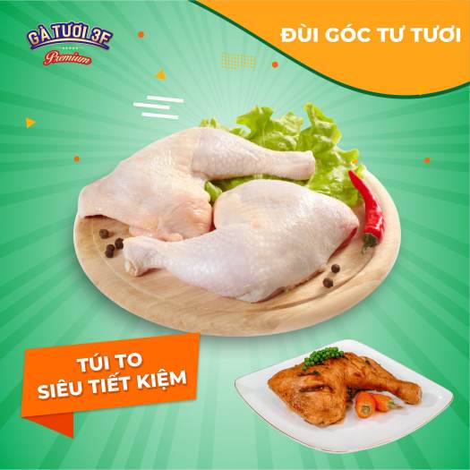 Túi 5KG Đùi gà góc tư tươi mới mỗi ngày [HCM] - Túi to giá sỉ siêu tiết kiệm