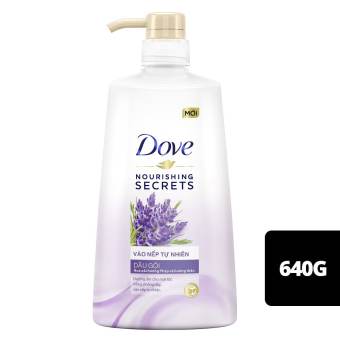 Dầu gội Dove hoa oải hương vào nếp sống động tự nhiên 640g