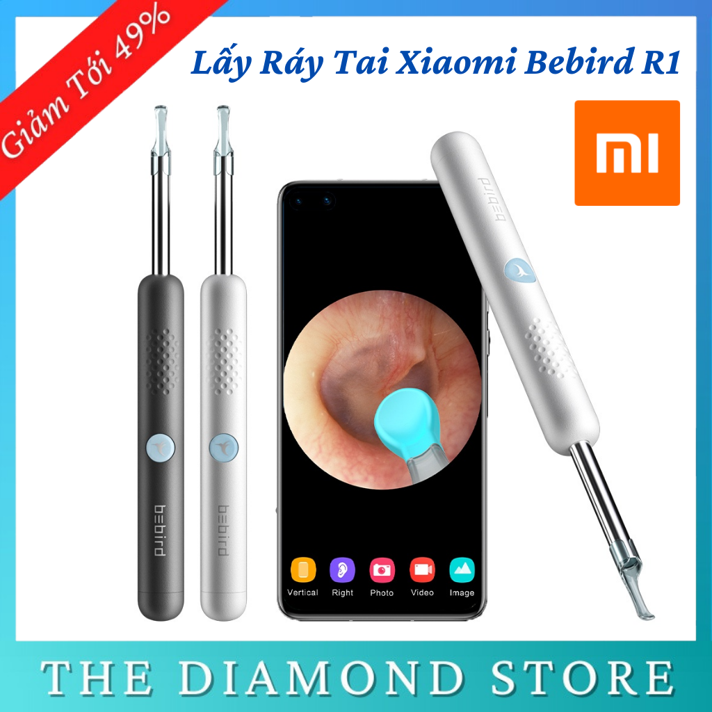Máy lấy ráy tai xiaomi bebird r1 thông minh có đèn kèm camera giúp nội soi tai trực tiếp qua kết nối với điện thoại