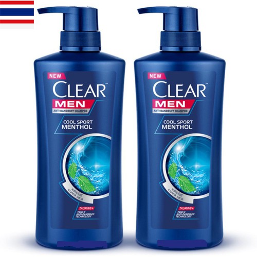 Combo 2 chai dầu gội clear men tinh chất bạc hà mát lạnh sạch gàu cool sport menthol thái lan