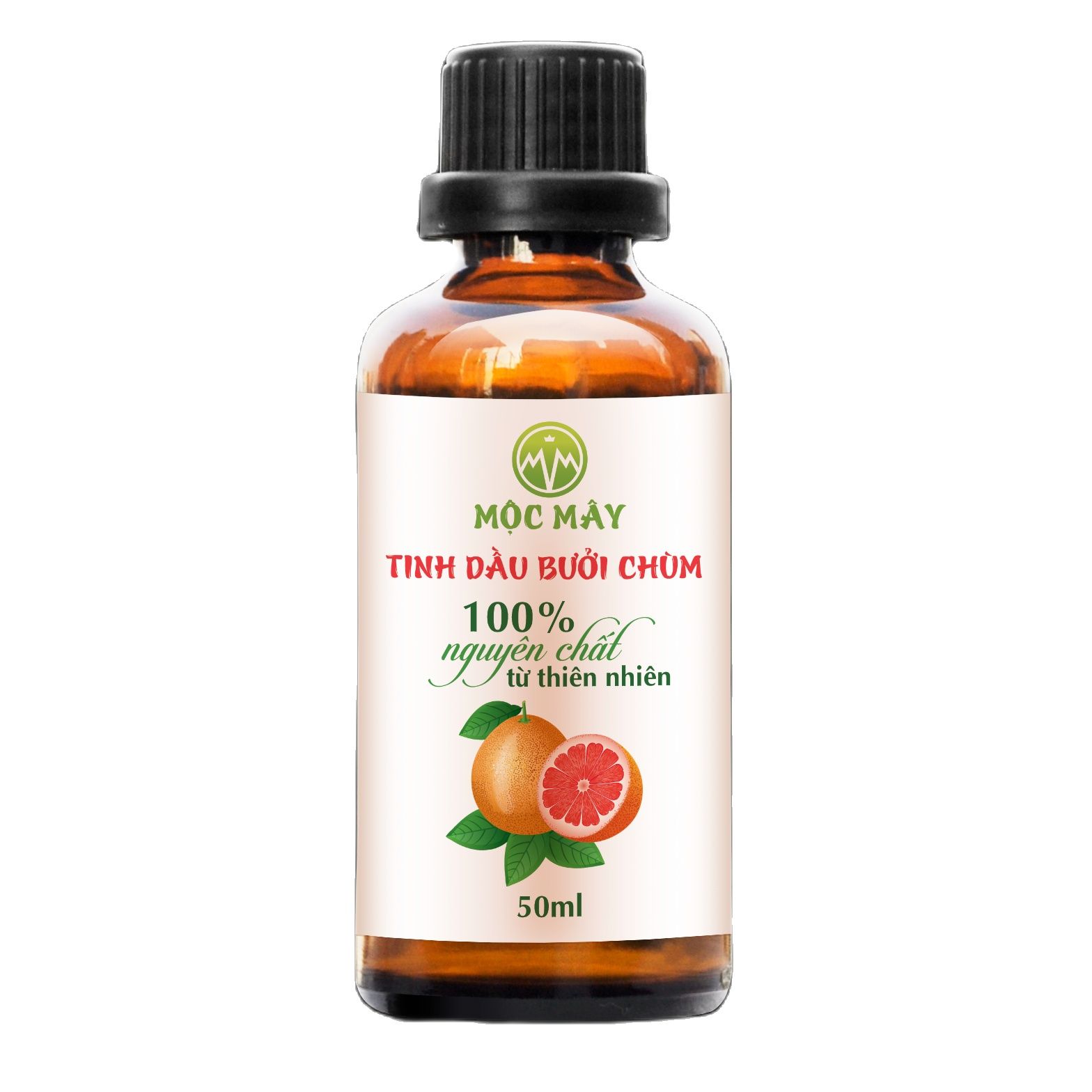 Tinh dầu Bưởi chùm (bưởi Hồng, bưởi Úc) 50ml nguyên chất Mộc Mây - KÍCH THÍCH MỌC TÓC - DƯỠNG TÓC - GIẢM RỤNG TÓC - GIẢM HÓI ĐẦU - 100% TỪ THIÊN NHIÊN