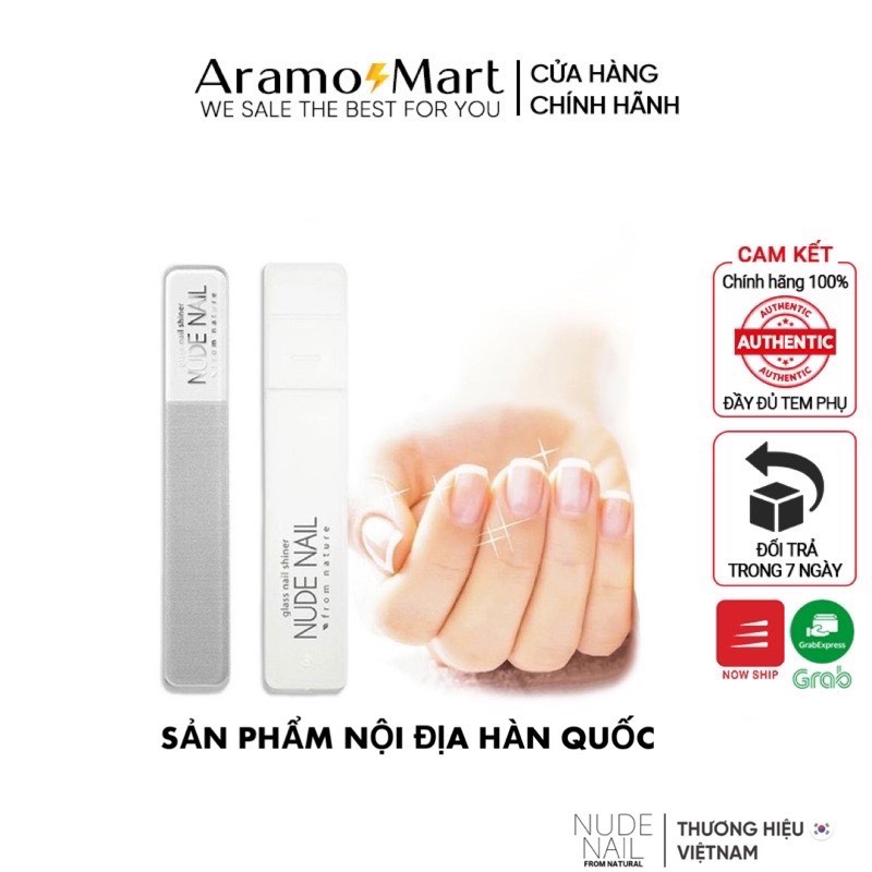 Dũa bóng móng tay nude nail glass nail shiner làm bóng móng tay mà không cần sơn an toàn siêu bền - chính hãng hàn quốc