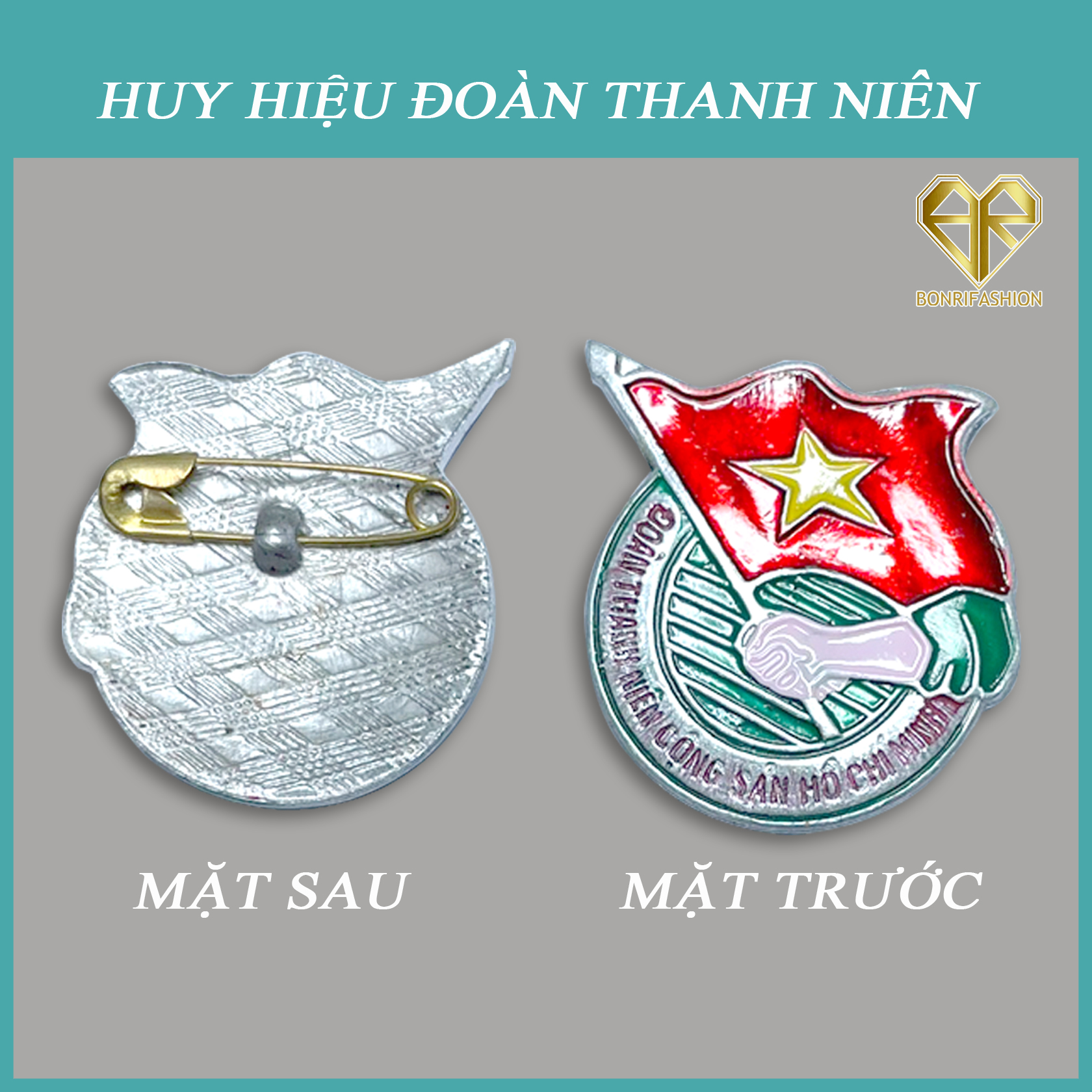 Huy hiệu đoàn thanh niên - bonri fashion