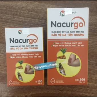 Dung dịch xịt màng sinh học bảo vệ da Nacurgo 100 lần xịt