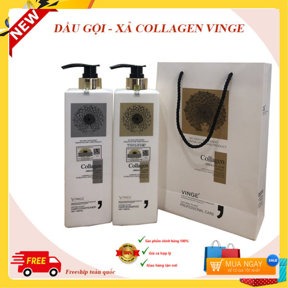 Dầu Gội Cặp, Dầu Gội Collagen, Dầu Gội Xả Biotin Collagen. Dầu gội Vinger ngăn ngừa rụng tóc, kích mọc tóc, phục hồi tóc hư tổn, MUA NGAY!!!