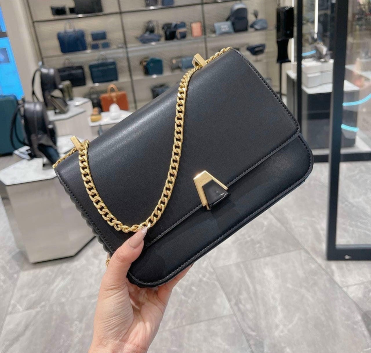 Túi xách cao cấp pe.dro thanh lịch form cứng cáp nét căng fulltag mac túi vải hãng size 22
