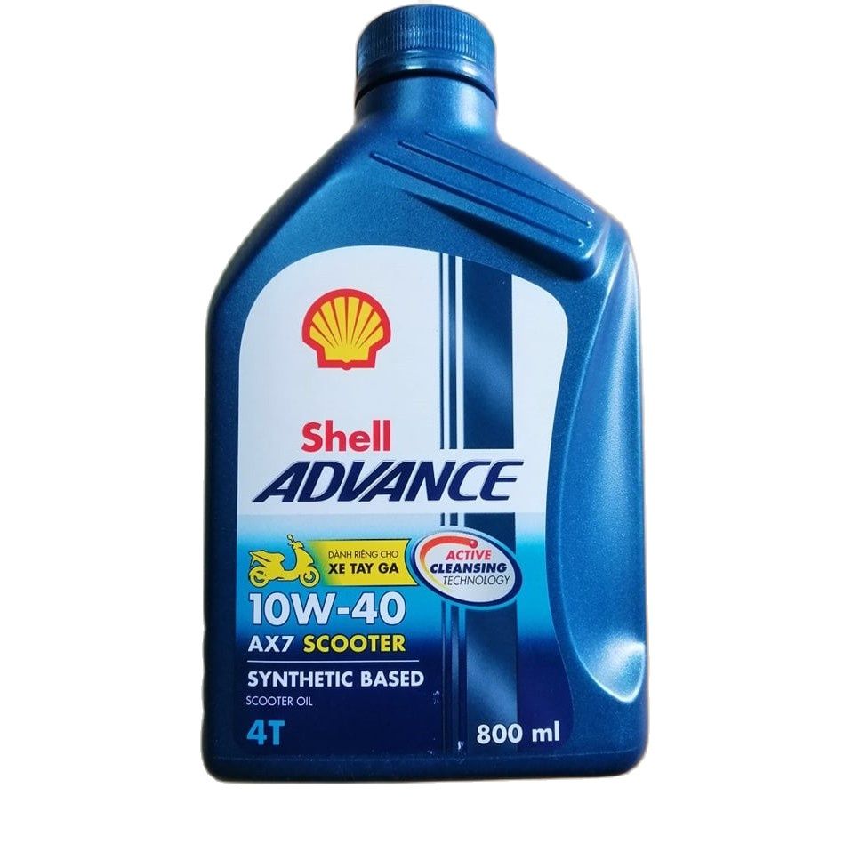 Nhớt shell advance ax7 scooter 10w-40 0,8l shell ax7 ga 800ml