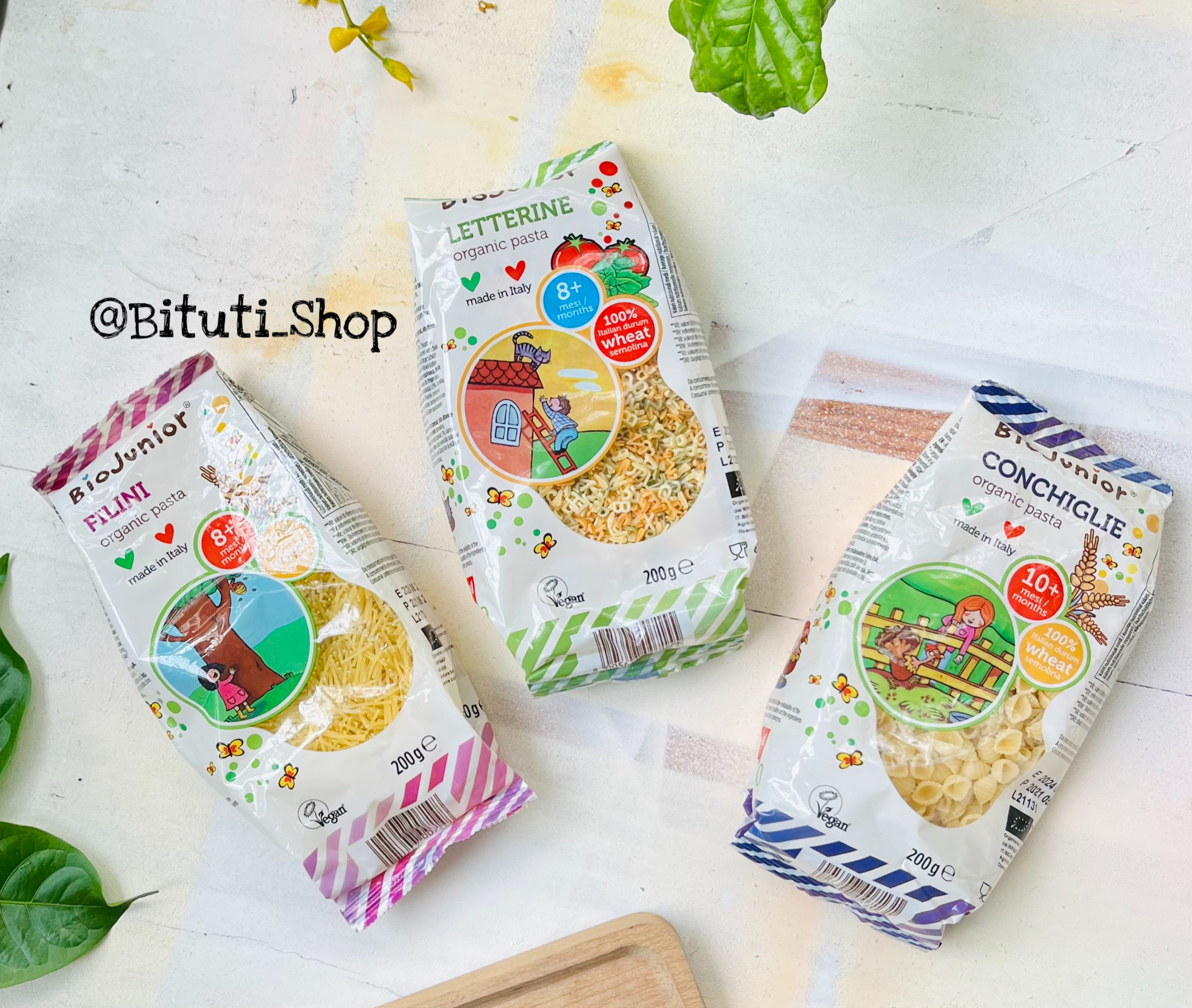 Mỳ nui rau củ hữu cơ BioJunior cho bé từ 8tháng