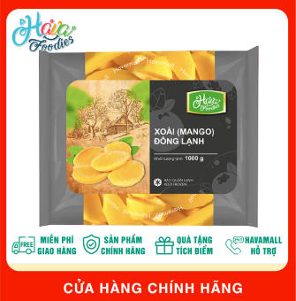 Xoài Cát Chu Đông Lạnh Havafoodies Gói 1Kg – Frozen Mango IQF