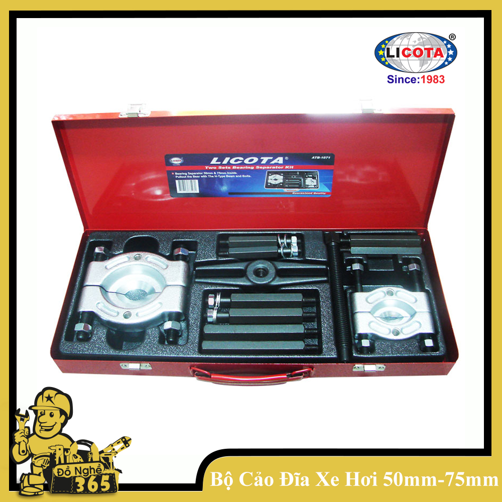 Bộ cảo 2 đĩa 50mm - 75mm hiệu LICOTA, bộ cảo bạc đạn 2 dĩa cao cấp Taiwan dùng dĩa để cảo các bạc đạn có mặt dưới nằm sát với các chi tiết khác