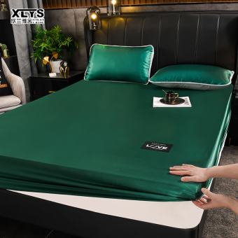 XINLANYASHE bộ chăn ga gối đệm bộ ga trải giường Bộ nệm 5/6 feet (2 * áo gối + 1 * ga trải giường) Mùa hè băng lụa chiếu ba mảnh khăn trải giường phong cách có thể giặt được điều hòa không khí mềm chiếu
