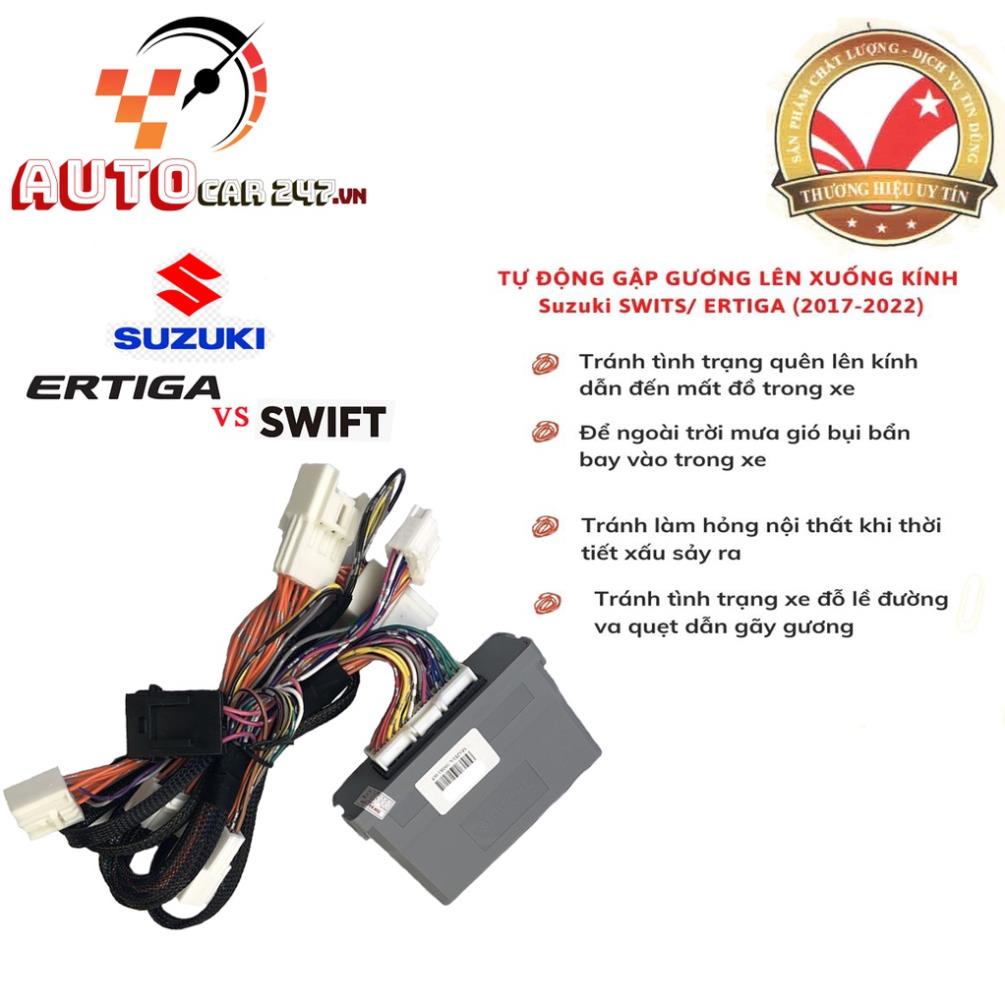 Bộ gập gương lên xuống kính suzuki xl7/ciaz/swits/ ertiga 2017 đến 2022 - bảo hành chính hãng 12 tháng