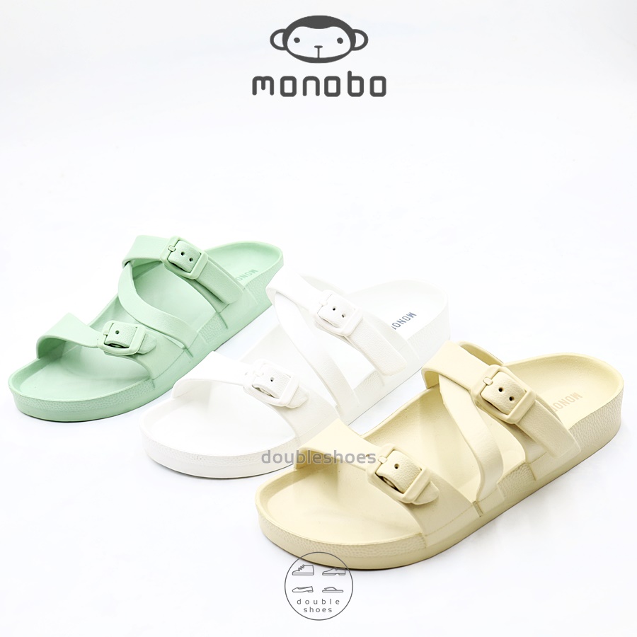 Monobo (Irene 3) รองเท้าแตะแบบสวม วัสดุยืดหยุ่นพิเศษ พื้นนุ่มใส่สบาย โดนน้ำได้ ไซส์ 5-8 ราคา 320 บาท*ส่งฟรี