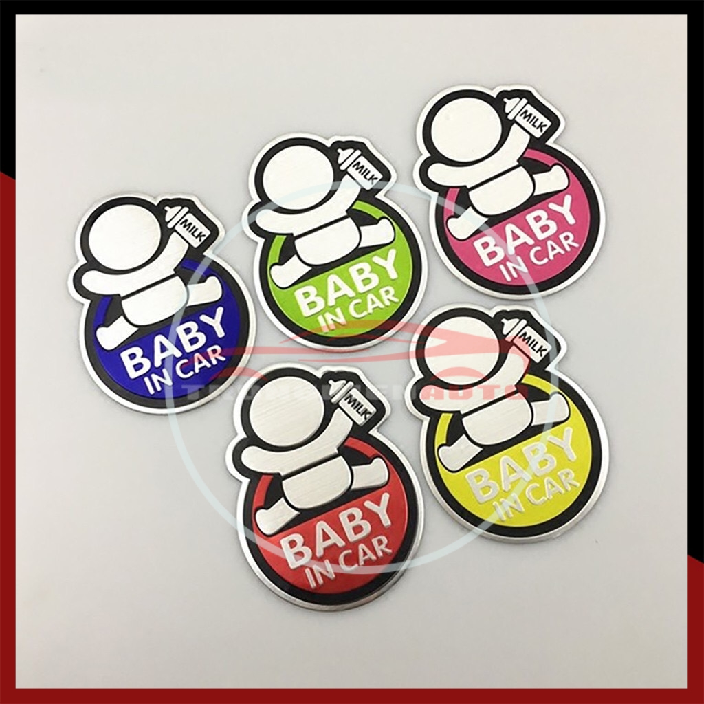 Tem Nhôm Baby In Car, Mami In Car dập nổi Cao Cấp