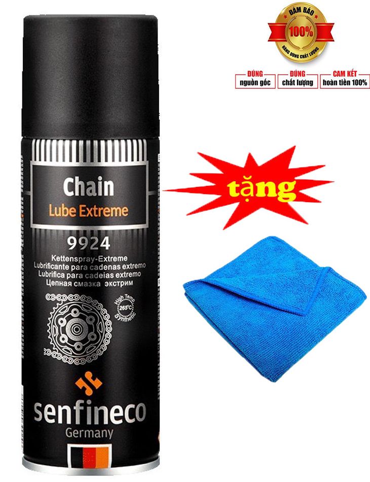 Xịt dưỡng sên senfineco chain lube extreme 9924 - 200ml tặng khăn