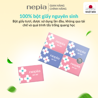 Khăn giấy lụa Nepia Nepi Nepi bỏ túi (lốc 16 gói)
