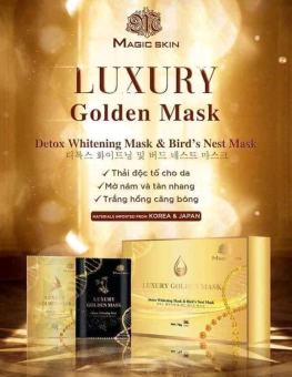[01 GÓI LẺ] mặt nạ Ủ YẾN THẢI ĐỘC CẤY TRẮNG Luxury Golden Mask Magic Skin NÂNG TÔNG TRẮNG HỒNG