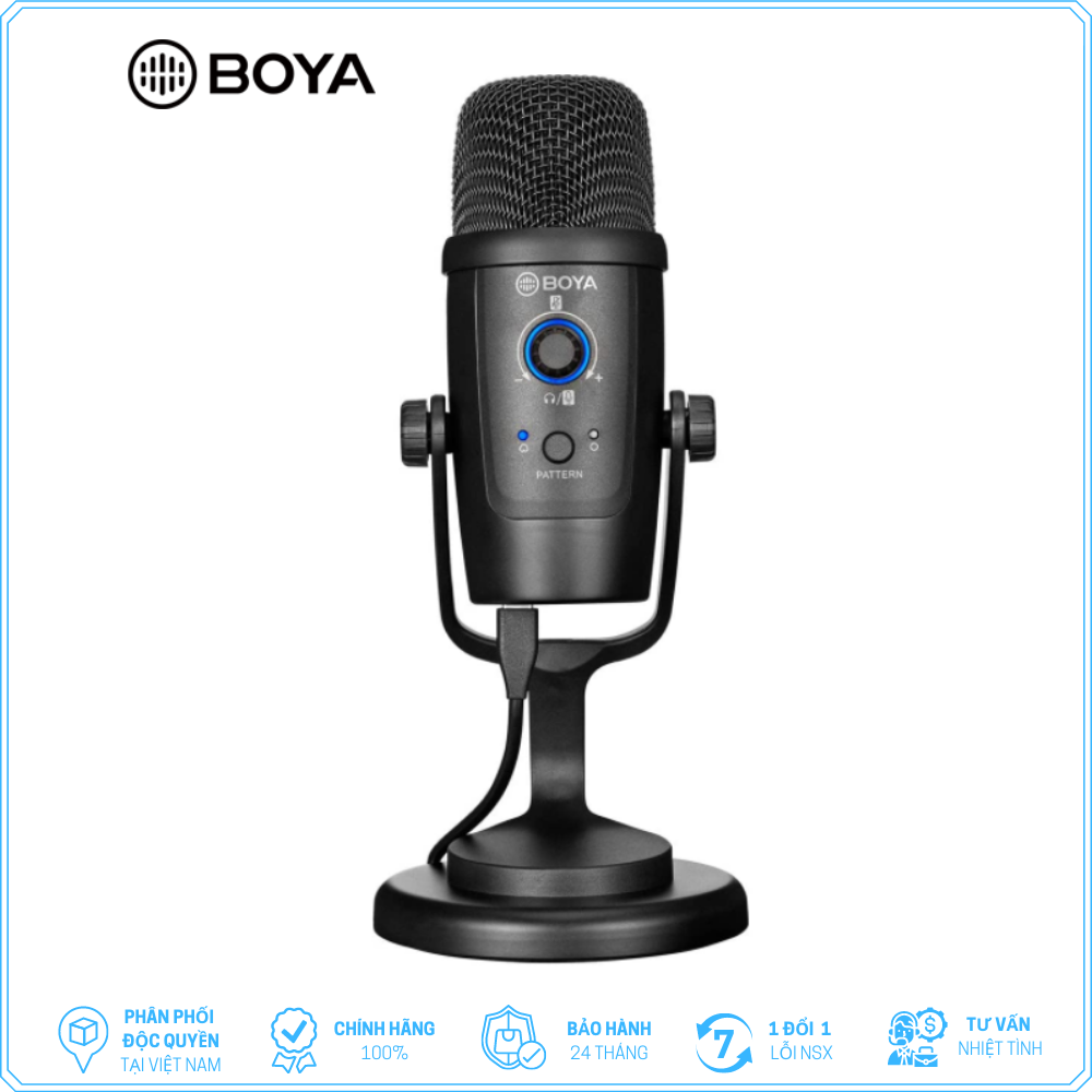 Boya by-pm500 - hàng chính hãng - mic thu âm dành cho điện thoại android cổng type-c và máy tính cổng usb