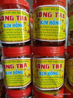CÁ BỐNG SÔNG TRÀ ĐẶC SẢN NỔI TIẾNG CỦA QUẢNG NGÃI HIỆU KIM HỒNG ( HŨ 500G)-Date mới