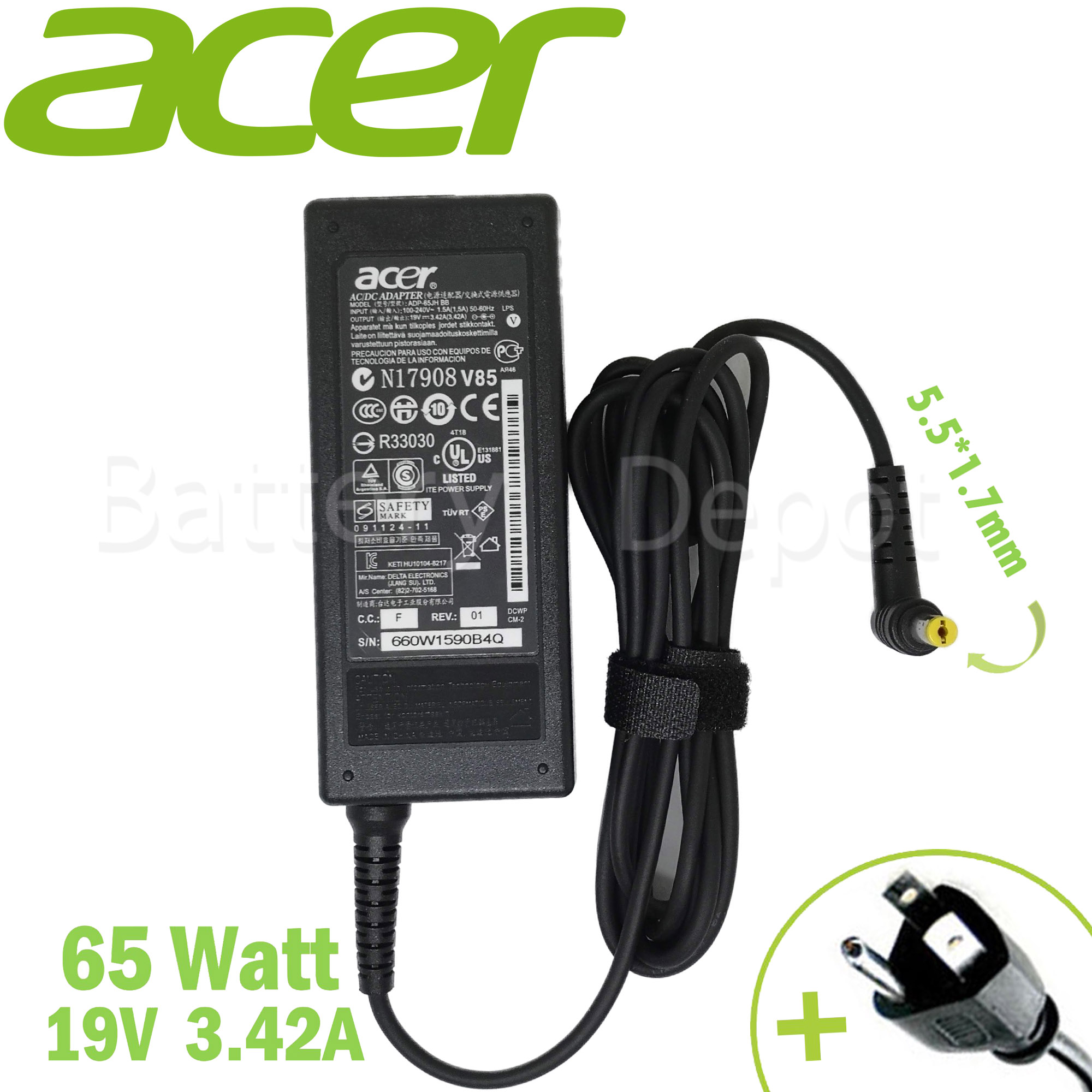 Acer TravelMate P453 Adaptateur de voiture (Multi-Embouts)