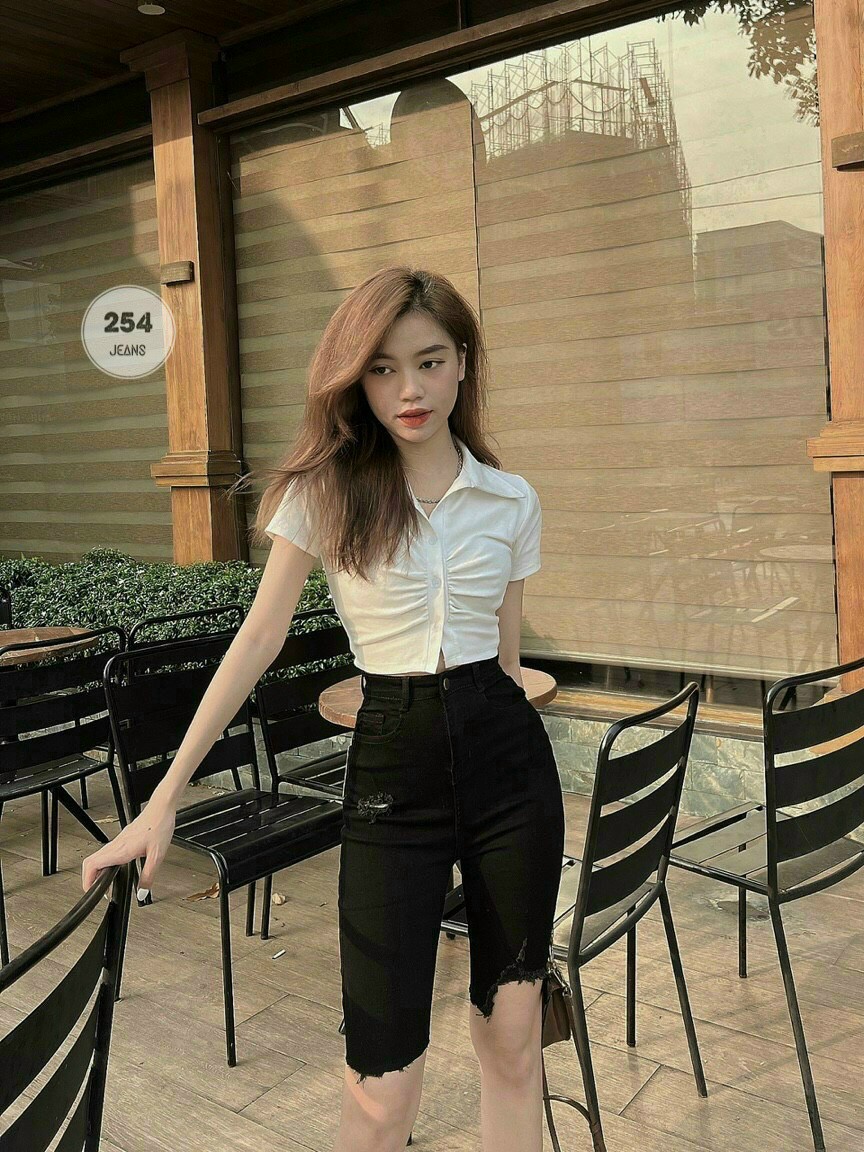 Quần jean ngố nữ, quần lửng nữ cao cấp, chất cotton jean dày dặn, form chuẩn hàng bao đẹp kiểu dáng quyến rũ Youngstore S254