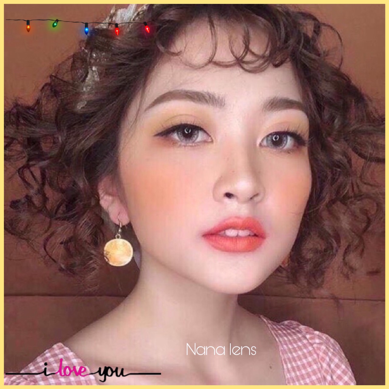 [ Yêu thích] Lens - Kính áp tròng xám khói viền tròn tông tây siêu hót sử dụng 12 tháng có từ 0 đến 6 độ (tặng kèm khay đựng)