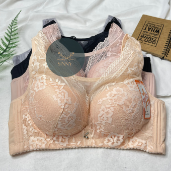 Áo ngực Thái Lan không gọng không mút, áo lót cup B bản dây 4 móc, nội y Anny 967, Sinny