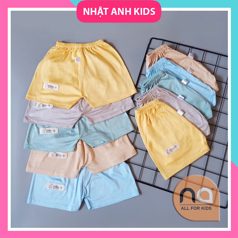 Quần đùi chục Kwoo thun lạnh cho bé trai & bé gái - SET 10 chiếc
