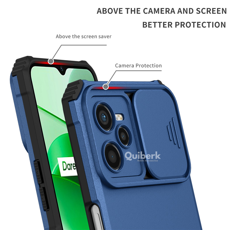 ILING Cover per Realme C35 4G/Realme Narzo 50A Prime, Cabina Silicone Colorato Case Proteggi la Fotocamera, Custodia Antiurto Ultrasottile da Donna (Nero