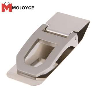 MOJOYCE Ví Rỗng Hình Vòng Cung Bằng Thép Không Gỉ Kẹp Thẻ Tên