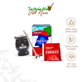 Trà Nam Mỹ Yerba Maté 180g vị truyền thống lâu đời + Cốc Gourd và ống hút bombilla mới