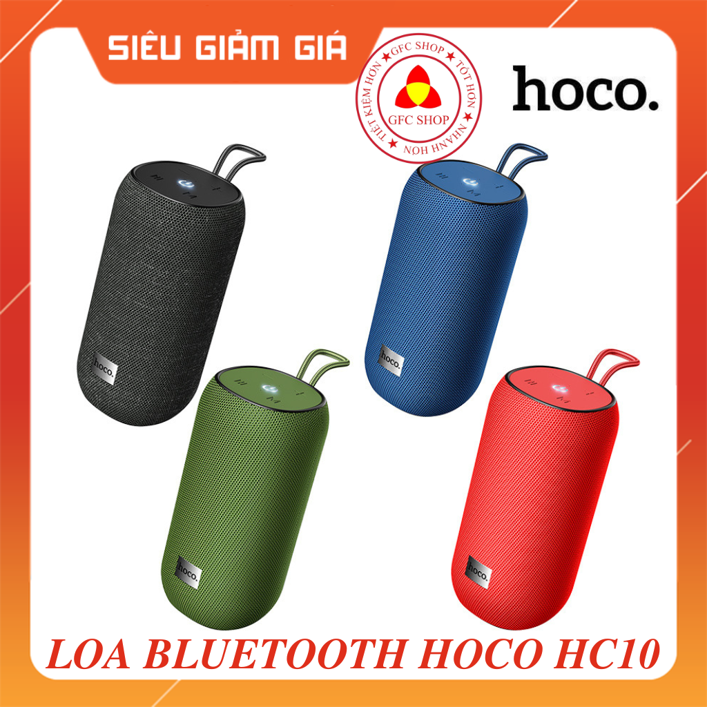 Loa bluetooth đa năng hoco hc10 bt v5.0 chống nước ipx5 hỗ trợ thẻ nhớ tf đài fm công suất 5w
