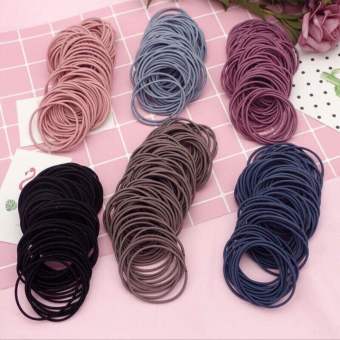 100 sợi chun buộc tóc nhiều màu cực xinh