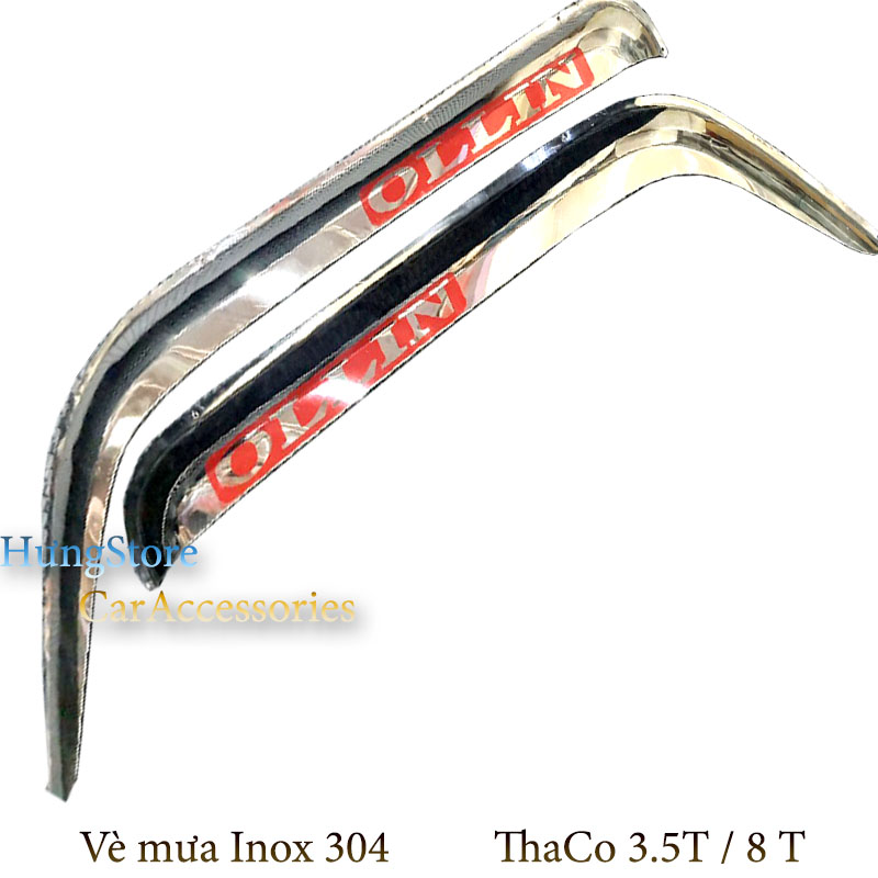 2 chiếc vè che mưa thaco ollin inox 304, dễ lắp đặt,độ bền tuyệt đối,vè mưa inox thaco 3.5t, thaco 8t,thaco ollin