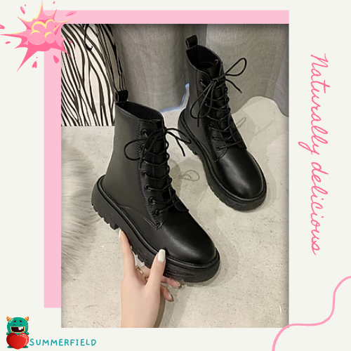 Giày Ulzzang Boots Cổ Cao Đơn Giản Phong Cách Hàn