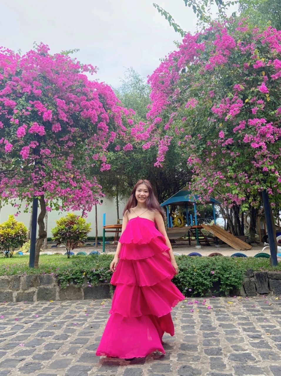 Đầm maxi 5 tầng siêu xinh - phong cách thời trang
