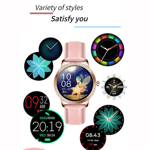 Đồng Hồ Thông Minh Uonevic CF18P Cho Nữ Đồng Hồ Thông Minh ECG IP67 Màn Hình 1.08 Inch Chống Nước Đồng Hồ Thông Minh Chu Kỳ Kinh Nguyệt Cho Ios Android